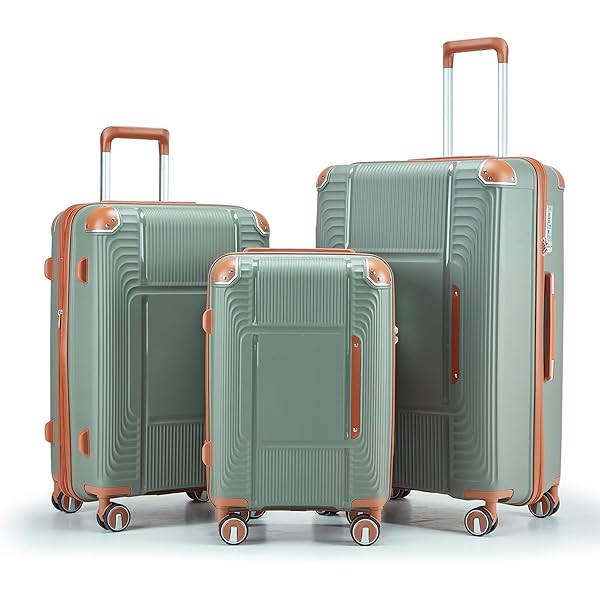 Amazon.com | SHOWKOO Luggage Sets 3 Piece Hardside Expandable