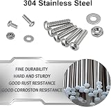 FandWay M2 Bolts Nuts Set 250Pcs 304 Stainless Steel Button Head Machine Screws view 6