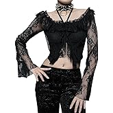 Twfsgirl Goth T Shirt Y2K Rave Streetwear Party Gothic Tee Shirts for Women