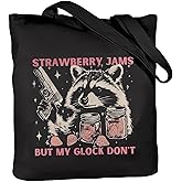 Teeglow Canvas Aesthetic Tote Bag for Women Cute Trendy Animal Graphic Shoulder Shopping Tote Bags with Zipper Pockets