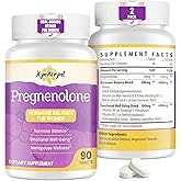 Kynderynl Pregnenolone for Women Dual-Dosing Design Pregnenolone 100mg/50mg, 8-in-1 Formula Pregnenolone Supplement – 180 Chewable Tablets