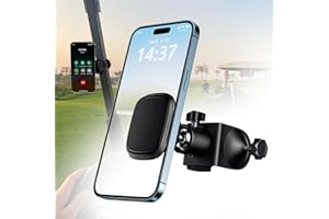 iGoevo Golf Cart Phone Holder,Golf Magnetic Phone Mount for EZGO/Club Car/Yamaha,Ultra Strength Magnet Cell Phone Caddy Compatible for All Phones