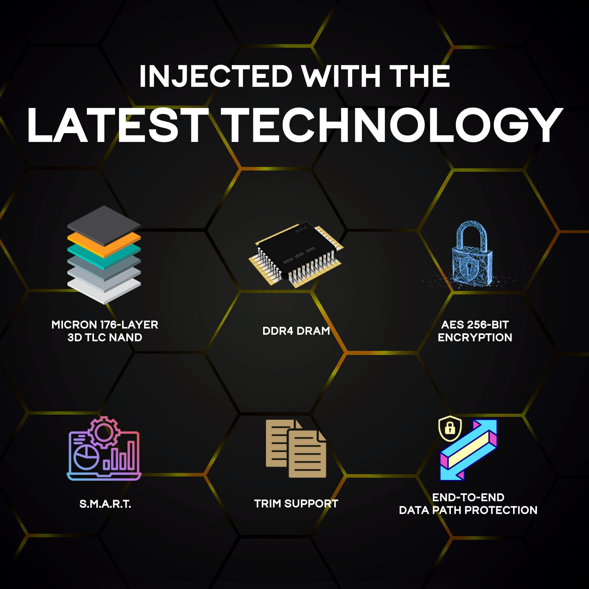 Fantom Drives VENOM8 4TB M.2 SSD - Up to 7400MB/s - NVMe Gen 4 M.2 SSD PS5, Gaming SSD for PC, Laptop, Video Editing - 3D NAND TLC - DDR4 DRAM Cache - Internal NVMe SSD (VM8X40)