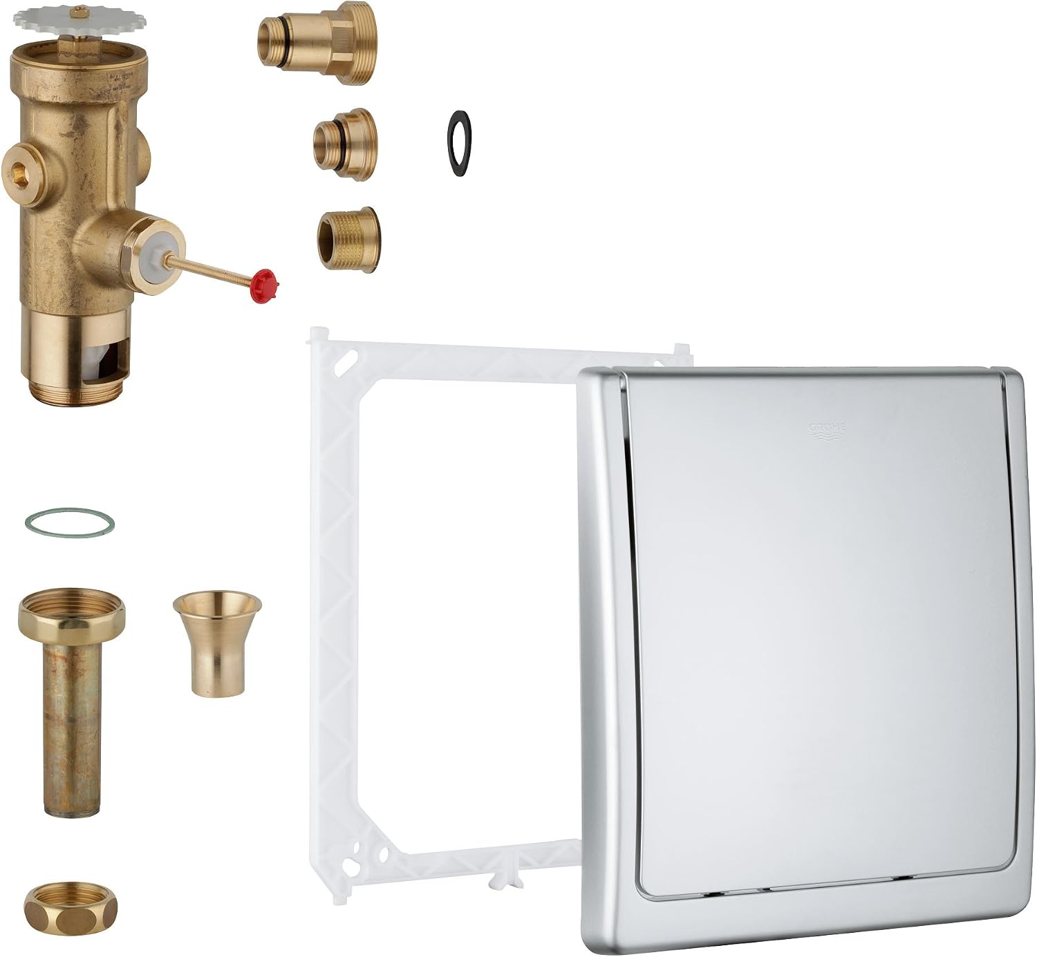 GROHE Rondo Flush Valve for Wc Chrome 42901000, Silver