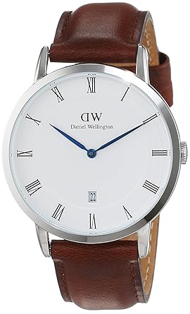 Dapper Analog White Dial Mens Watch-DW00100087