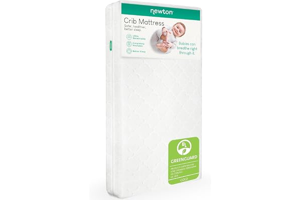 Newton Baby Crib Mattress & Toddler Bed, Breathable & Washable - White