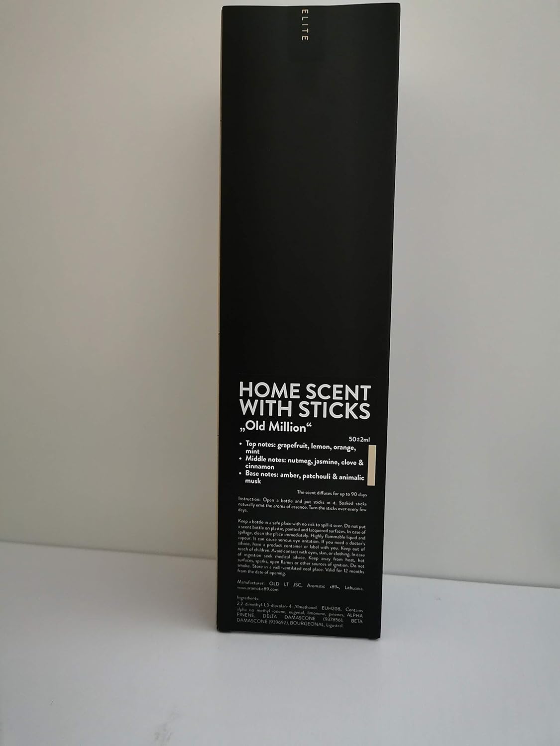 Reed Diffuser Aromatic89 Home Fragrance Grapefruit Jasmine Clove Old Million, Black - Image 4