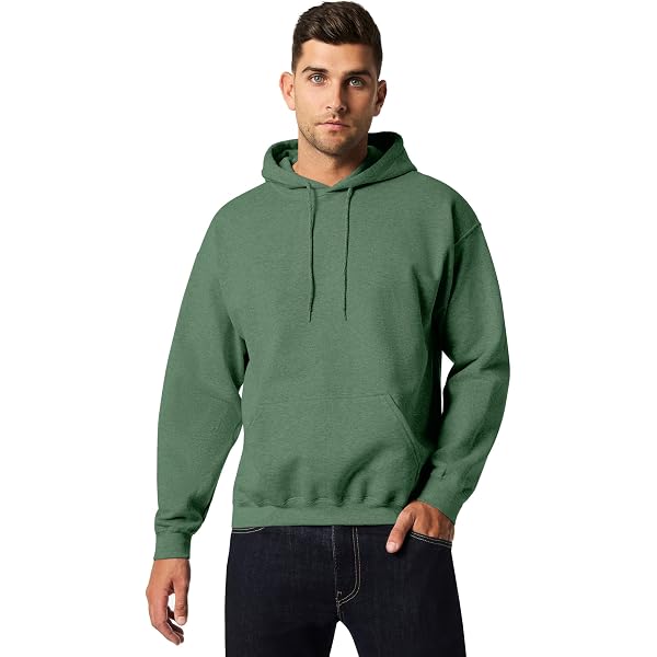 Gildan G500 Uomo Confezione 2 T-Shirt | 100% Cotone 150g | Verde Sicurezza E Scuro Heather | Taglia L