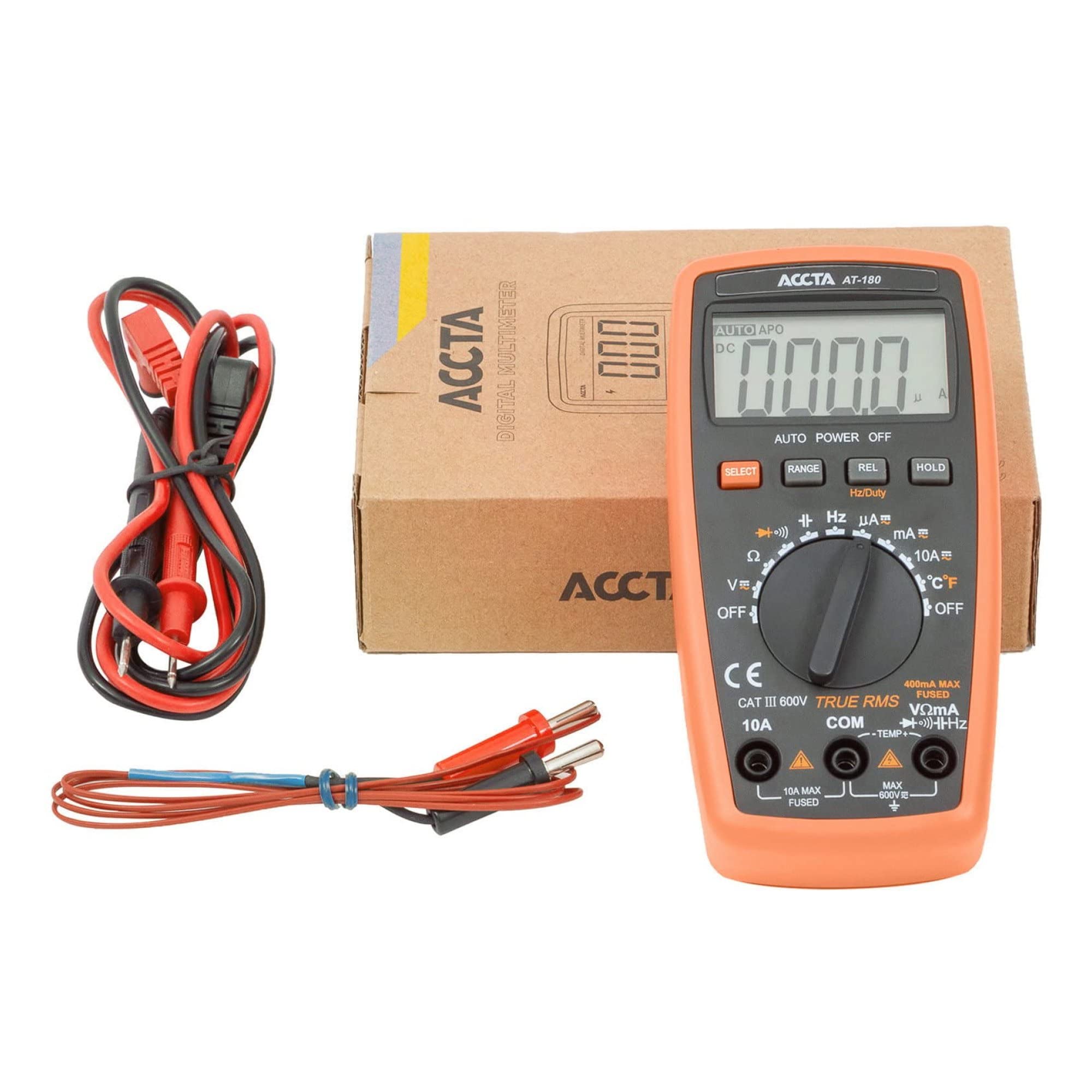 True Rms Multimeter Ac Test Mua Accta AT-180 True RMS Digital Multimeter Pocket-size Auto Range OL ...