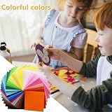 RENKE 50 Pcs Polyester Felt Sheets 15x15 cm DIY Craft Patches Colorful view 7