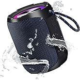YOUXIU 40W Portable Bluetooth Speaker with Lights IPX7 Waterproof Wireless Speaker TF Double Pairing 24H Playtime,360 Degree Stereo Subwoofer Support Perfect for Outdoor, Travel, and Home Use
