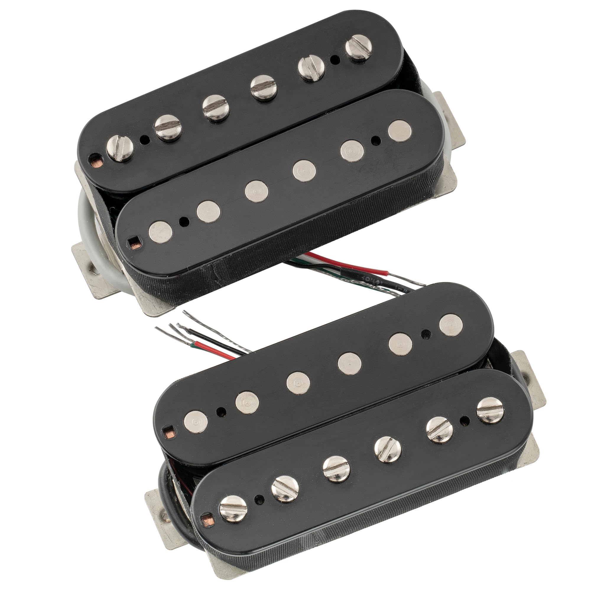 The Revival Pickups RPH1 Modern Classics Alnico 2 Uncovered Humbucker Neck Bridge Pickups Set for Electric Guitar, Black