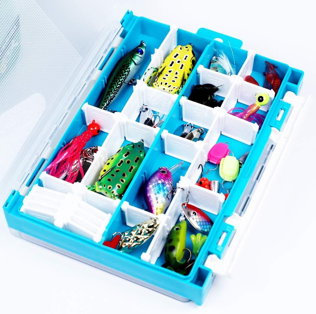 BLISSWILL Fishing Tackle Boxes, Fishing Tackle Storage Trays, Plastic Storage Organizer Box with Removable Dividers - Fishing Tackle Double Sided Storage-3 Packs Fish Box : Sports & Outdoors