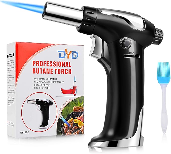 DYD Blow Torch, Professional Kitchen Cooking Torch with Safety Lock