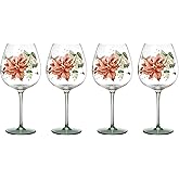 Lenox Glassware, Butterfly Meadow Balloon Wine Glasses, Set of 4, 26-Ounce Capacity, Made From Glass, Dishwasher Safe, Drinking Glasses Set, Cocktail Glass, Home and Kitchen (Clear, 4 Pieces)