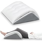 Shinnwa Knee Wedge Pillow, Patented Convertible Knee Pillow for Back Sleeping, Dual-Layer Memory Foam Triangle Pillow for Legs Post Surgery, Knee Support, Leg Elevation, Back Pain Relief