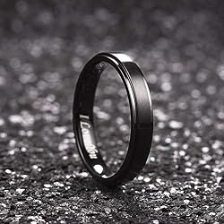 King Will Men 4mm Black Matte Brushed Stainless
