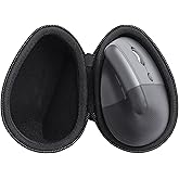 co2CREA Hard Case Replacement for Logitech Lift Vertical Ergonomic Mouse (Black Case)