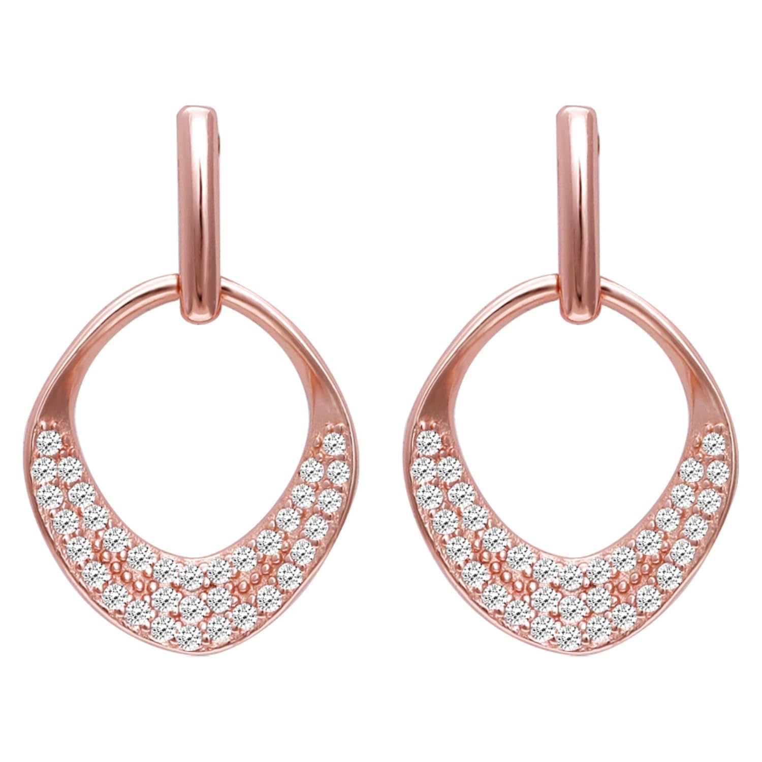 Buy GIVA 925 Sterling Silver Rose Gold Nova Earrings Studs For Women