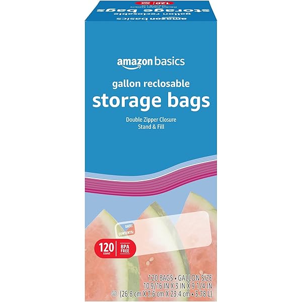 Amazon.com: Amazon Basics Reclosable Freezer Quart Bags, BPA