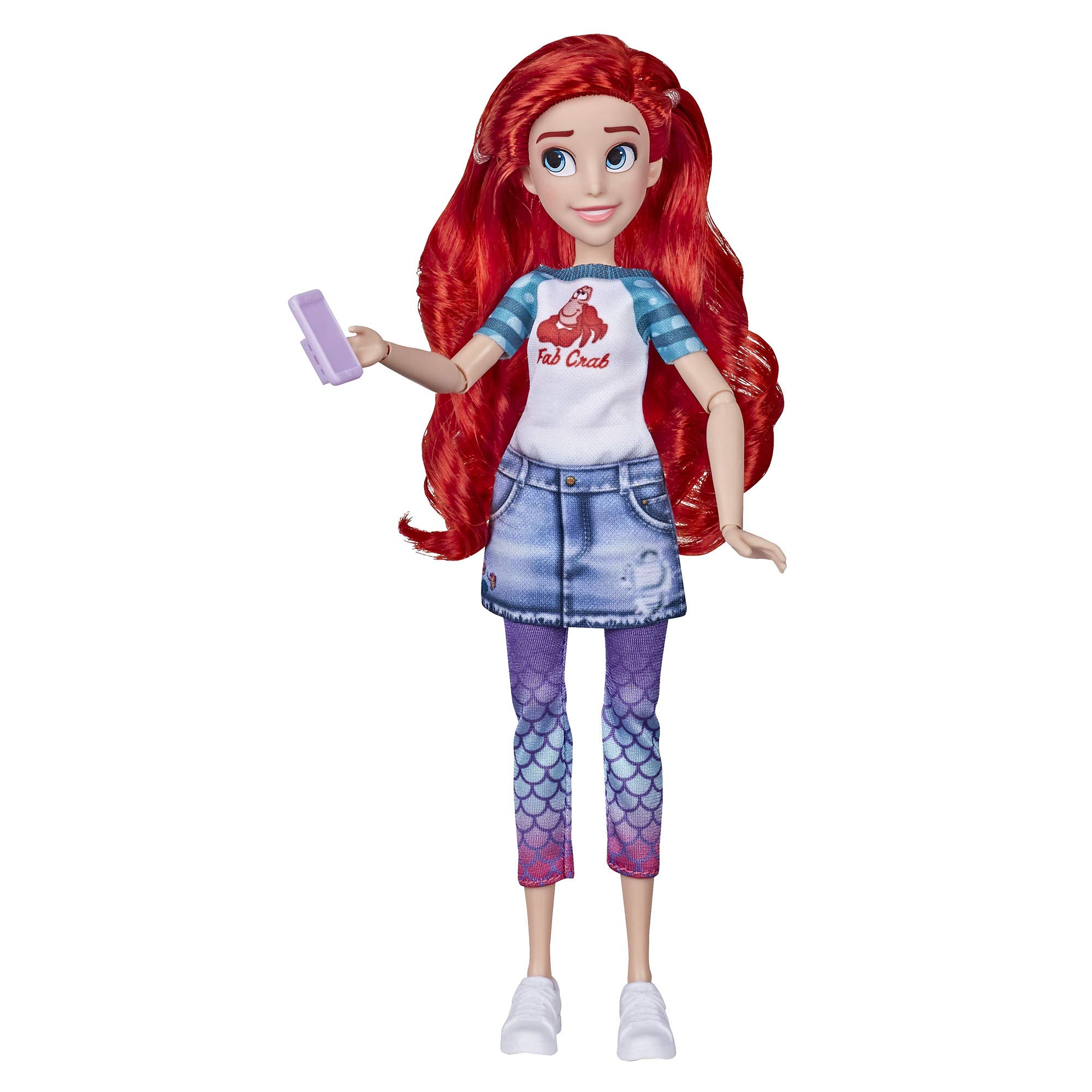 Disney Princess Comfy Squad Ariel, Ralph Breaks the Internet Movie Fashion Doll with Comfy Clothes and Accessories, Toy for Girls 5 and Up