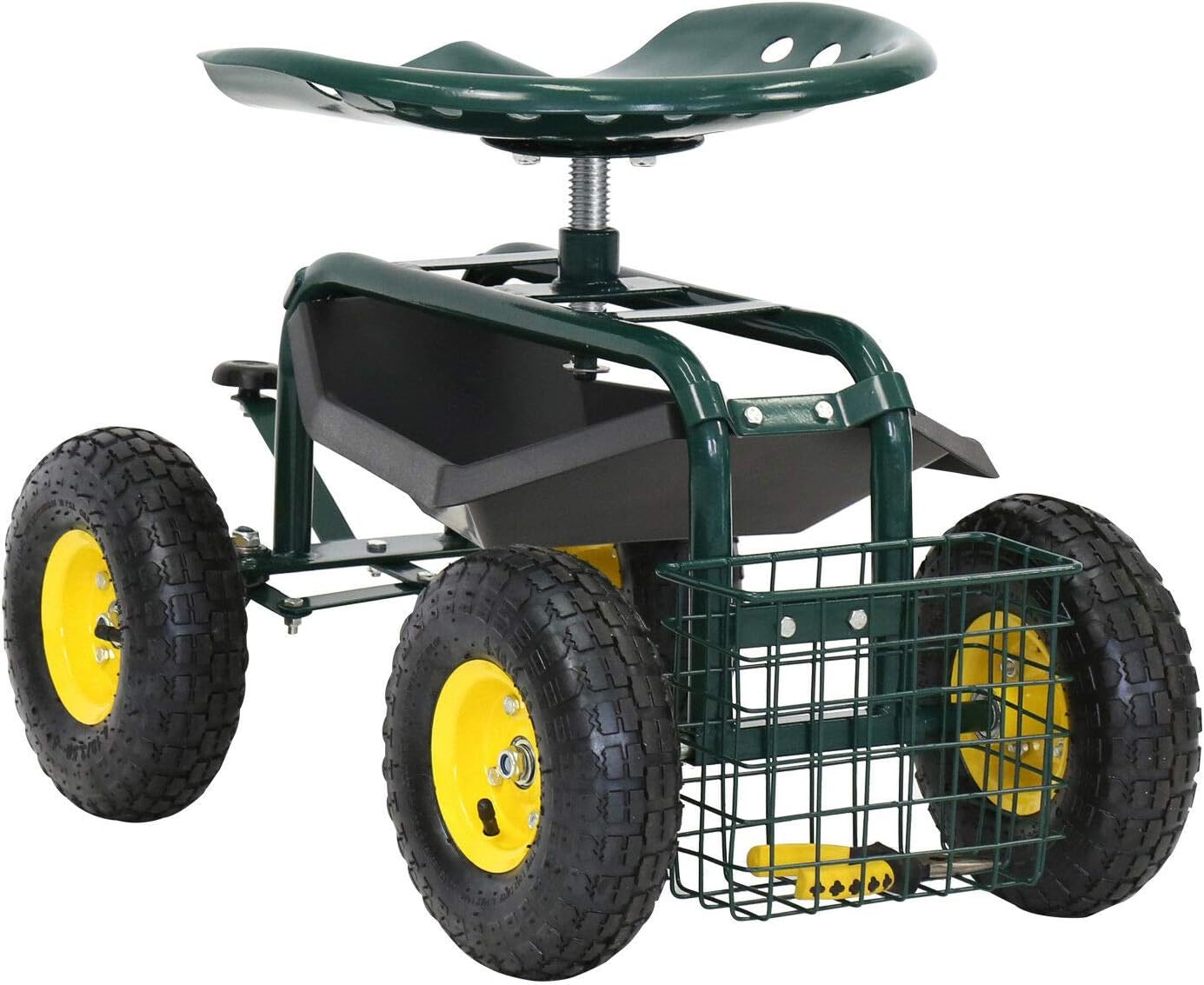 Kintness Garden Cart Rolling Wagon Scooter for Planting