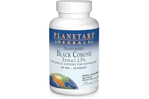 Planetary Herbals Standardized Black Cohosh Extract 2.5 Tablets, 45 Count