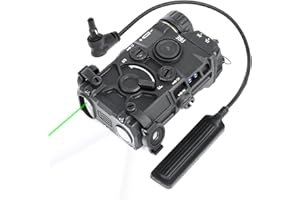 QIRUIMY Nylon Plastic Airsoft Box Tactical Aiming Laser Sight, 7 Modes with Red Laser+White Light+IR Laser, for AEG GBB CQB Picatinny Rail