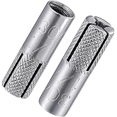 Wensilon(20 pcs) 1/4"-20 Premium Stainless Steel Drop in Anchors Assortment, Knurled Drop-in-Anchor for Solid Concrete, Internal Forced Expansion Screw Bolts