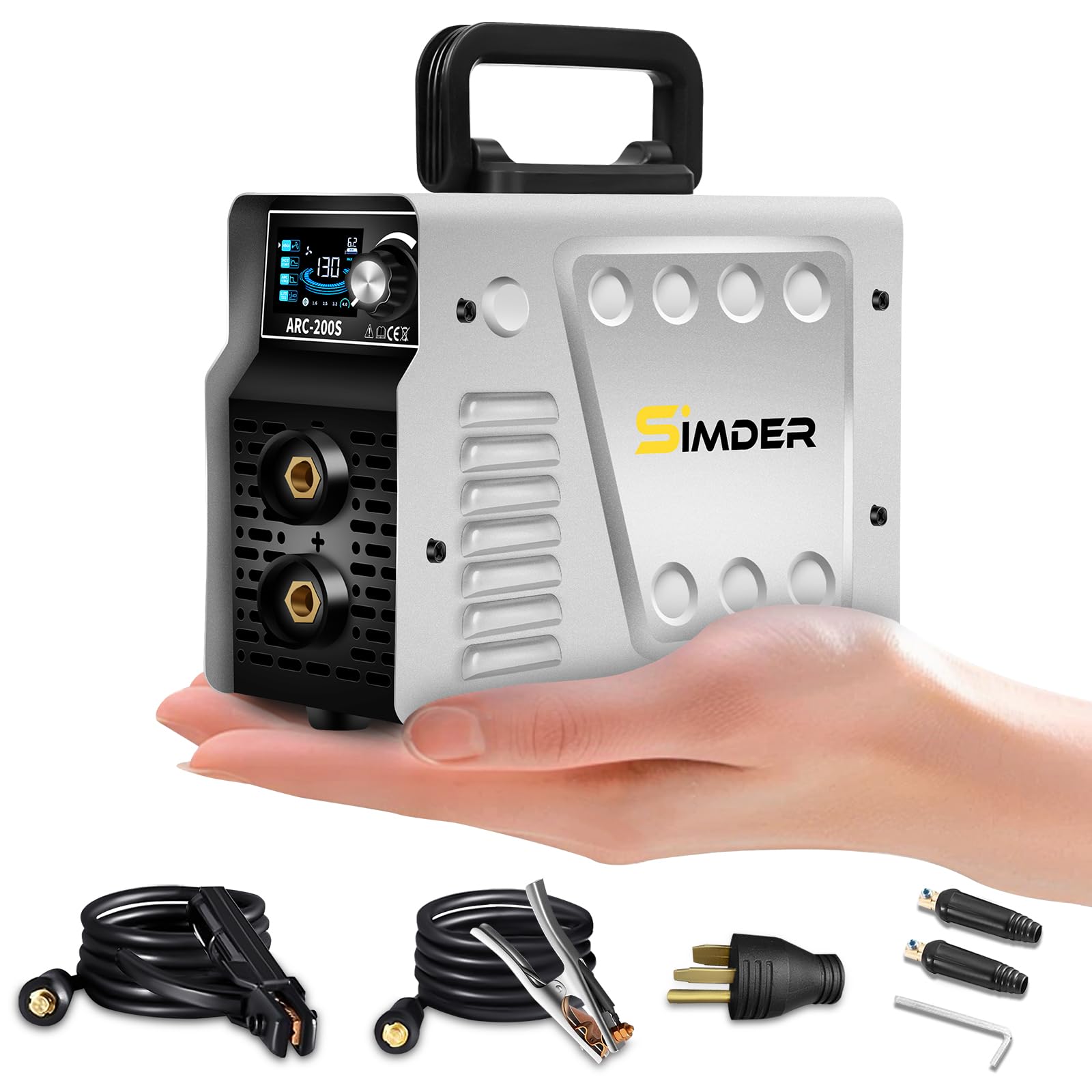 Photo 1 of SSIMDER Stick Welder, ARC/LIFT TIG 2 in 1 Welding,110V/220V Dual Voltage IGBT Inverter, Portable Welding Machine with Hot Start/Anti-Stick & Smart LCD Display for Home DIY & Metal Fabrication