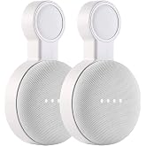 2Pack Google Mini Wall Mount, Cord Management for Google Mini Smart Speaker | Outlet Wall Mount Holder for Google Nest Mini and Google Home Mini, Space-Saving Accessories, No Messy Wires or Screws