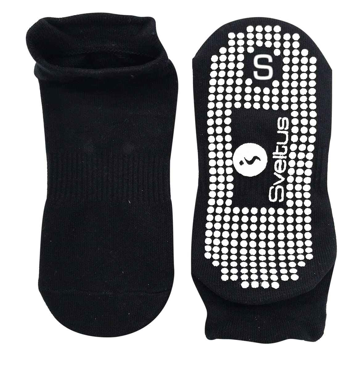 Sveltus Anti Slip Size S Unisex Adult Yoga/Pilates Socks, Black