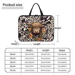 Uasibuni Leopard Calf Pattern Laptop Case for