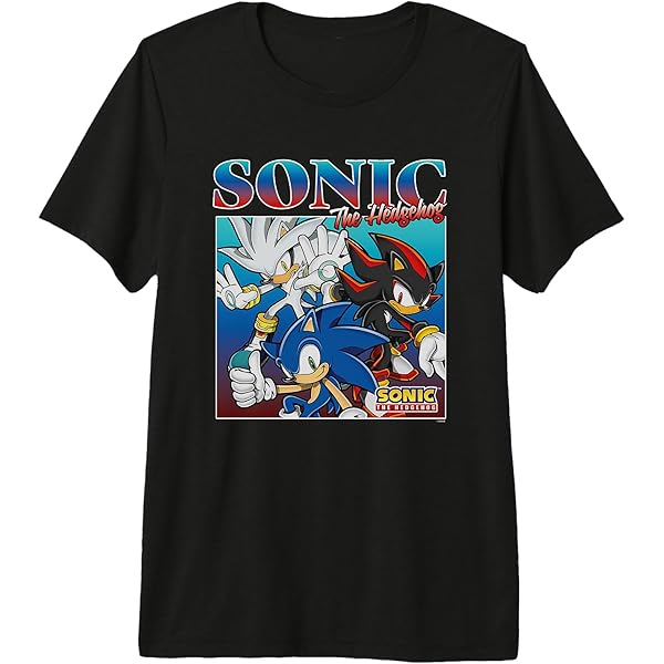 Amazon.com: Sonic The Hedgehog Silver Sonic & Shadow Group Shot T