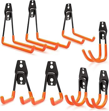 EletecPro 8 Pack Garage Wall Hooks 