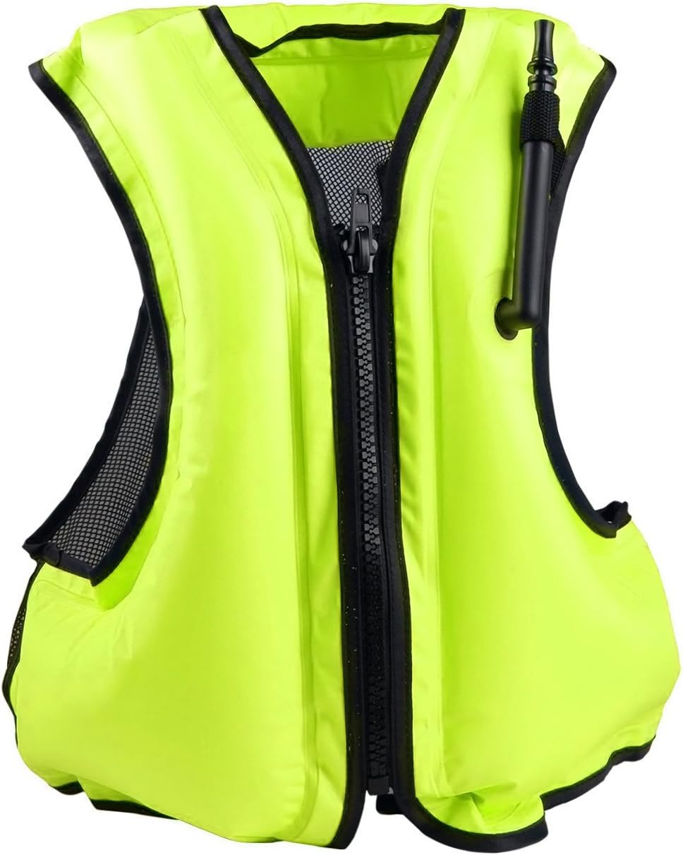 Faxpot Inflatable Life Jacket Adult Swimming Vest for Snorkeling Suitable for 80-220 lbs