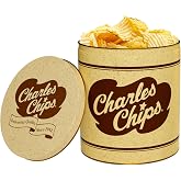 Charles Chips Waffle Potato Chips &ndash; 16oz Crispy Lattice-Cut Snack in Iconic Recyclable Steel Tin | Gluten Free &amp; Kosher | Great for Dipping &amp; Parties | Since 1942