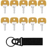 10 Pack 701 28520480 Ignition Keys Compatible with Jungheinrich Forklift Pallet Truck EJE 120, Replacement Keys with Keychain
