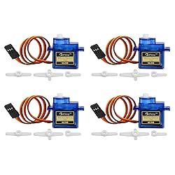 Beffkkip 4Pcs SG90 9g Micro Servos for RC Robot