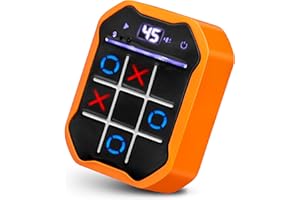 PLAYROUTE Electronic Tic-Tac-Toe Handheld Game | 3-in-1 Memory & Brain Games | Birthday Gift for Kids and Adults | Touchscreen Travel Friendly with Sound & Voice Effects for Kids Age 7+