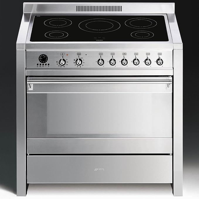 Smeg A1PYID7 Stove with Induction Zone B Silver Oven and Cooker