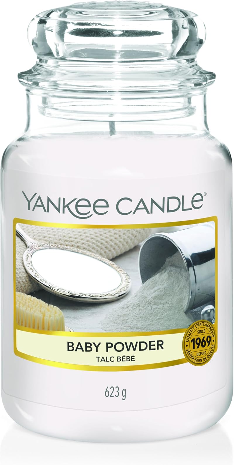Yankee Candle Baby Powder Large Jar | Up to 150 Hours Burn Time