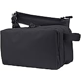 Gravel Hanging Toiletry Bag for Men and Women - Comes in 3 Sizes, Water-Resistant, Durable, Compact, Dopp Kit Travel Toiletry bag (Black, Max)