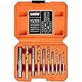 Luckyway 10-Piece Screw Extractor and Left Hand Drill Bit Set, Bolt Extractors, for Removing Broken Studs, Bolts, Socket Screws, and Fittings