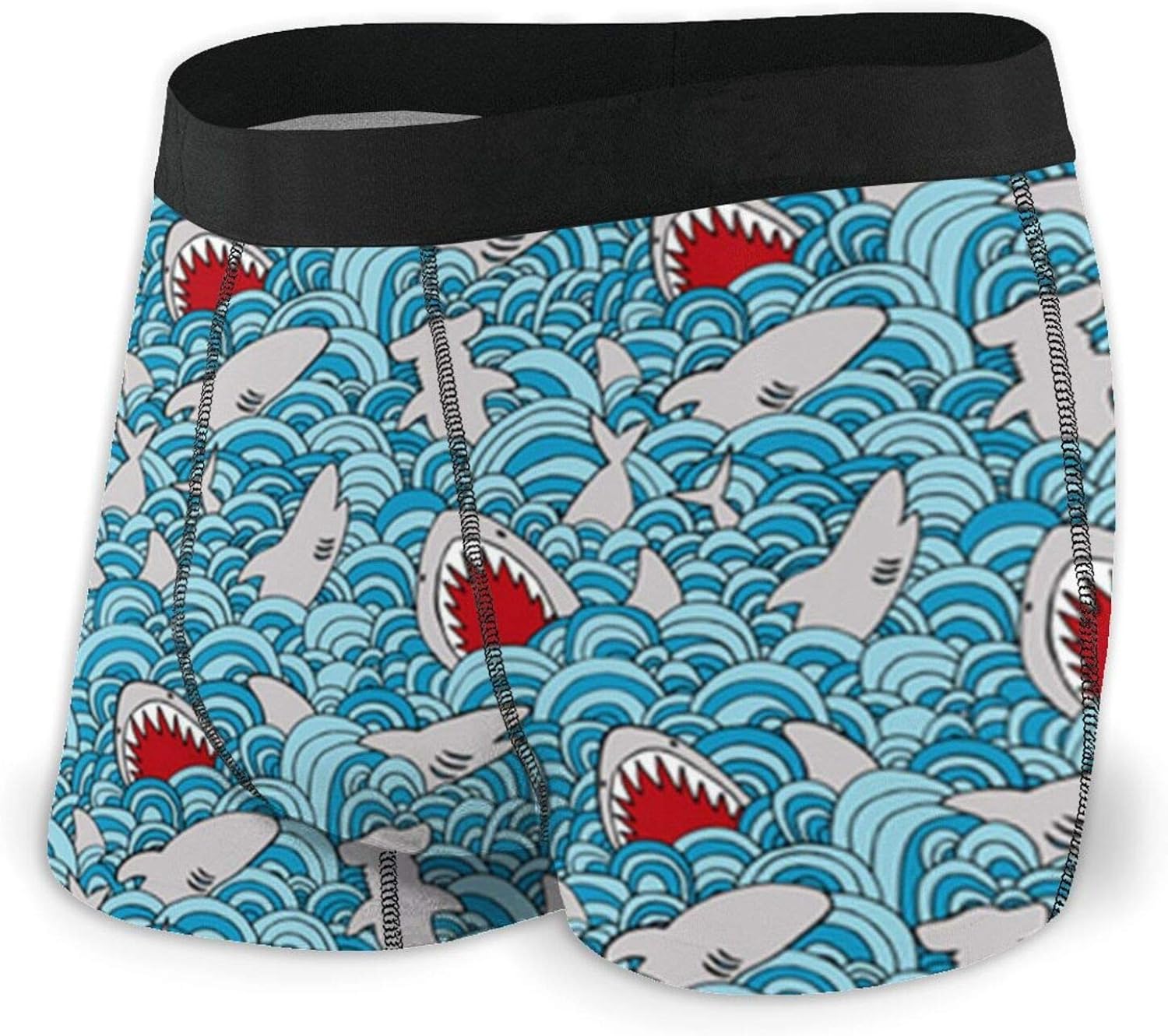 Shark Attack Mens Boxer Briefs, Soft Comfortable Breathable Underwear
