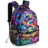 Euvazeni Game Backpack for Boys School Boys Backpack for Kids Children Teens Elementary Middle School Students Kids' Backpacks Ages 6-18 Video Game Bookbag Travel Back Pack