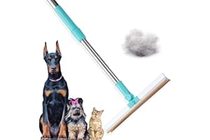 XUDAKAIXIN Dog Hair Remover,Carpet Rake for Pet Hair Removal,Cat Hair Removal,Telescopic 55" Long Handle & Innovative Metal Edge Design,Reusable Pet Hair Remover Carpet Scraper