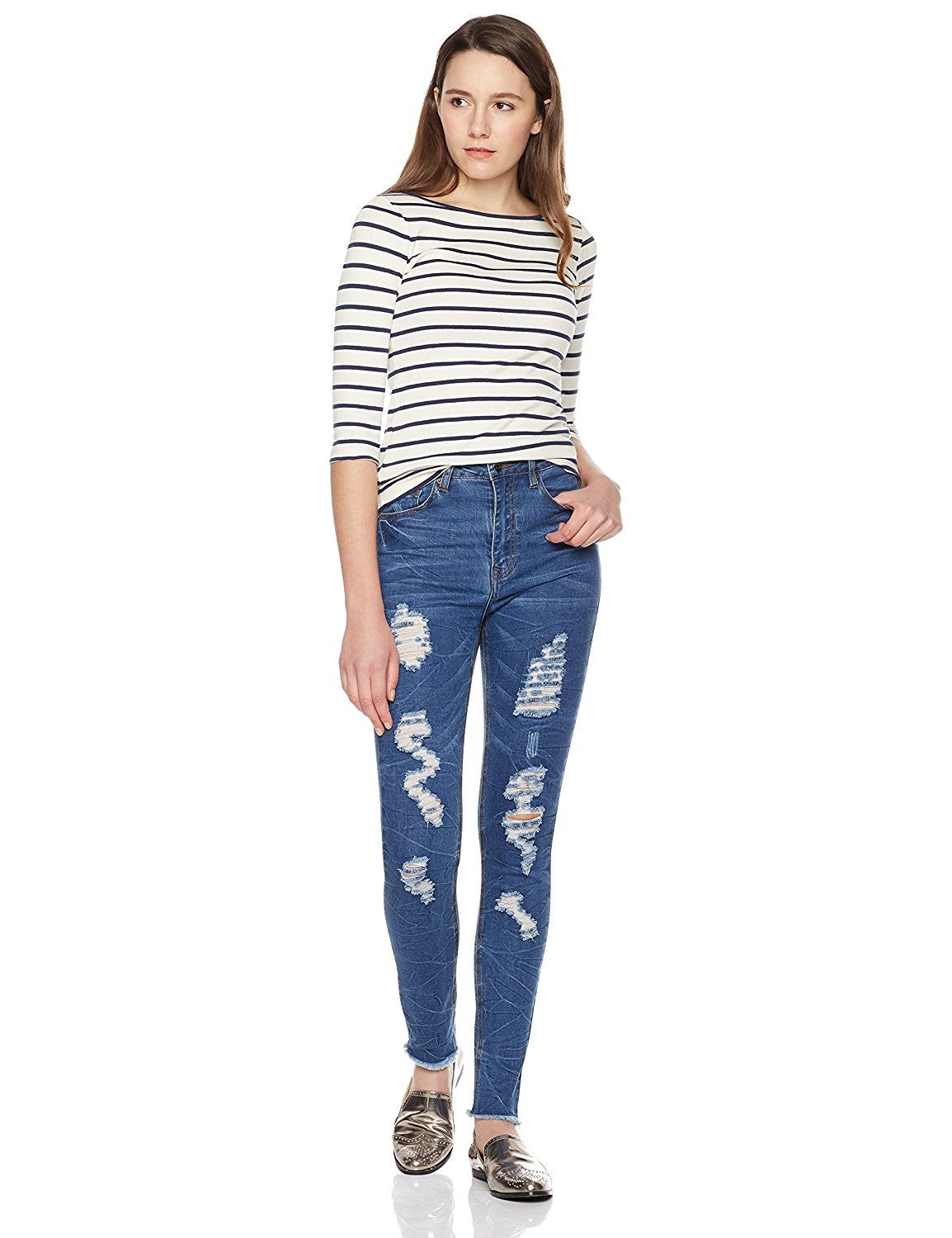 Lily Parker Women\'s Classic Dream Jean Slimming Fit Skinny Jean 28 Dark Blue