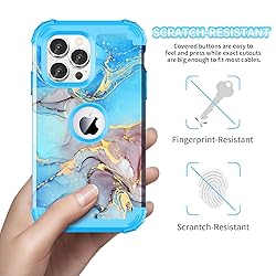 BQQFG for iPhone 13 Pro Max Case, Three Layer Heavy