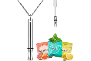 VOLRANDO Breathing Necklace to Quit Smoking Breathe Necklace with Filter Contains 3 Flavors Breathe Free Necklaces for Anxiety Quit Vapingtools for Men Women
